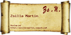 Zsilla Martin névjegykártya