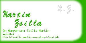 martin zsilla business card